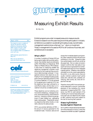 Measuring Exhibit Results
